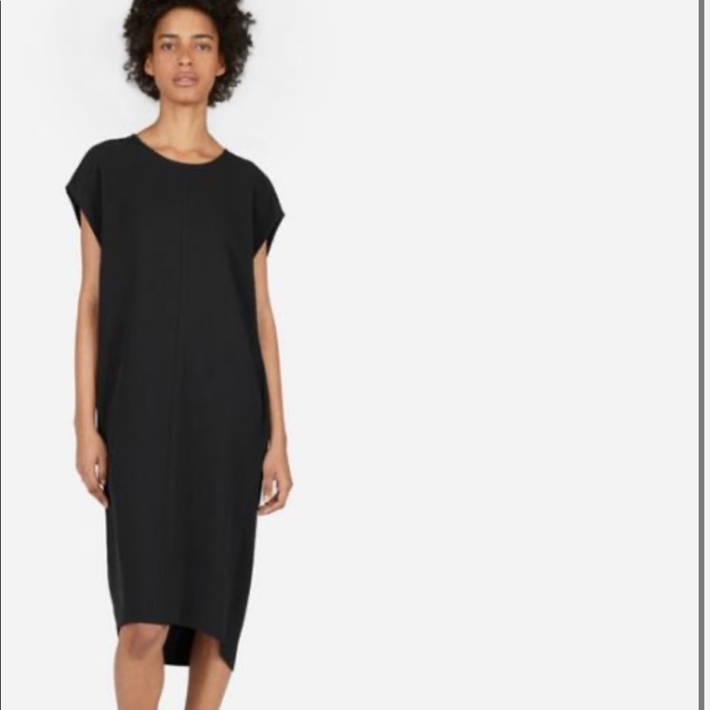 Everlane Go Weave Japanese cocoon dress black